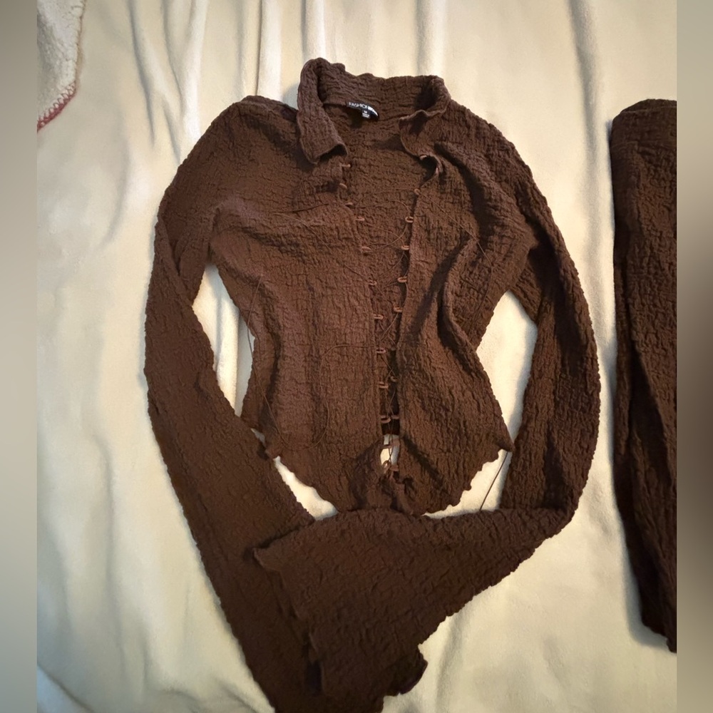 Textured pants set - Picture 5 of 6